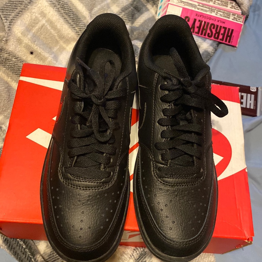 Black womens Nike court Vision low , been wore one time .
